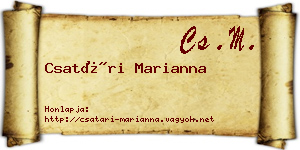 Csatári Marianna névjegykártya