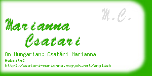 marianna csatari business card